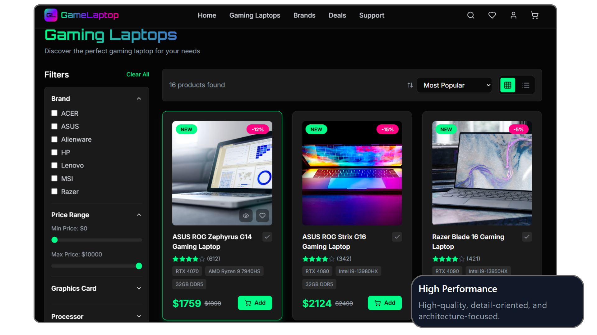 High Performance Mode Demo